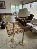 Two Brass Lamps (living room)
