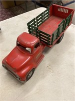 Red Tonka toys made in Minnesota, truck and