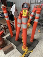 (6) Delineator Posts with Base, Orange