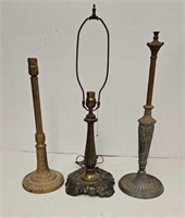 (3) Vintage Table Lamp Bases