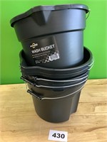 Lot of 6 Car Wash or Mop Buckets