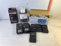 Assorted Calculators, Shower Faucet & Misc