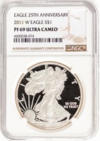 Coin 2011-W  American Silver Eagle NGC PF69UC