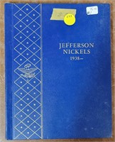 1938- JEFFERSON NICKEL BOOK W/ APPROX 64 COINS