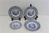 Vintage J.Heath, Geneva, T.J. Mayer Blue Dishes+