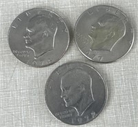 1974- 3 USA Dollar Coins