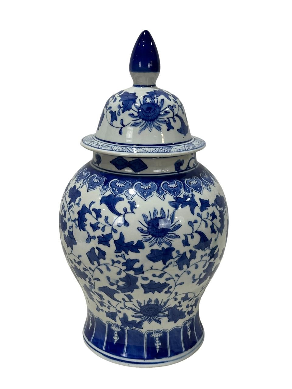 Asian Blue & White Porcelain Urn