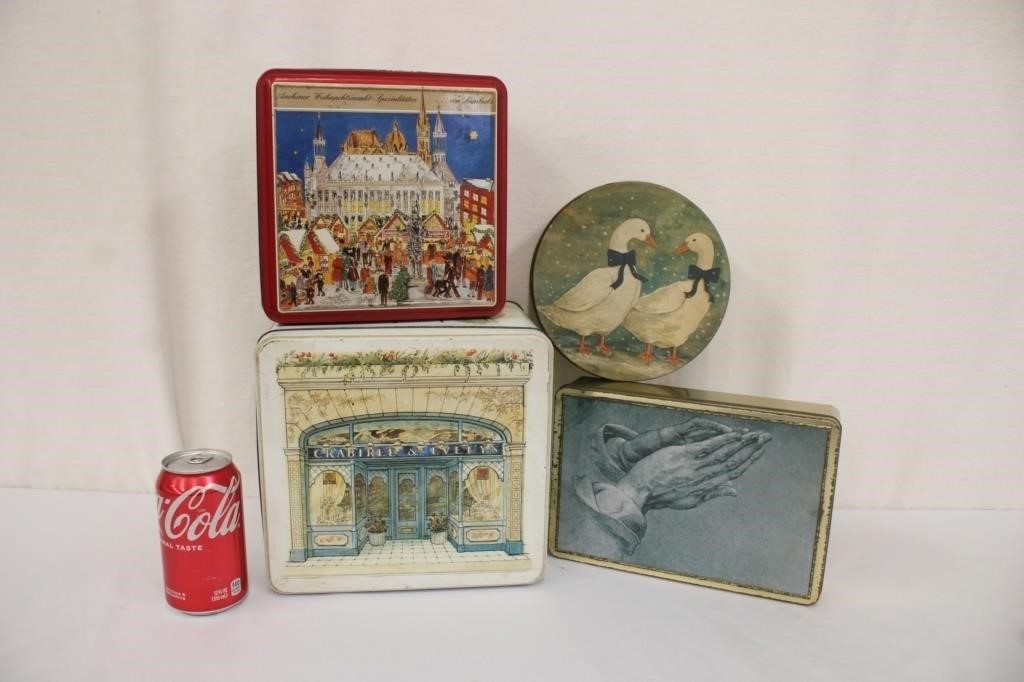 4 Vintage Tins, Some Advertising