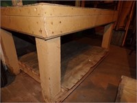 WOOD WORK BENCH IS 48" X 30" X 27" TALL