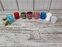 9 toothpick holders 5 signed Imperial glass m
