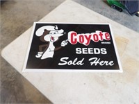Coyote Seeds Tin Sign 16x24