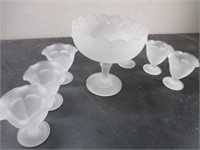 Pretty Vintage Frosted Glass PIeces