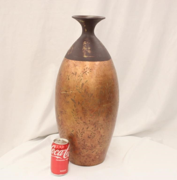 22" Heavy Pottery Vase, Small Chip