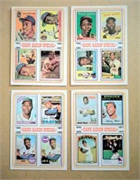 4 Hank Aaron Topps 1974 Special Cards 2 3 5 & 6