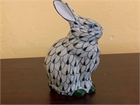 Andrea Sadek Rabbit Figurine Green/White