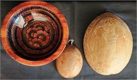 Calabash Gourd & Custom Wood Bowl