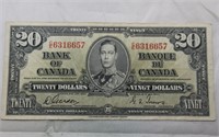 Canada $20 Banknote 1937 BC-25b Gordon Towers
