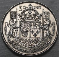 Canada 50 Cents 1950 Half Design
