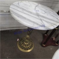 Marble-top table, 15 x 18