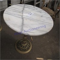 Marble-top table, 15 x 18
