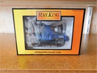 Rail King operating hand car