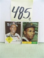 (2) Baseball Cards - Bob Gibson & Roberto Clemente