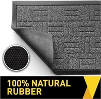 Durable Tough Natural Rubber Doormats, 29x17