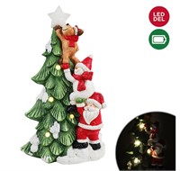 Holiday Memories Light Up Resin Tree With Climbing