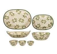 temp-tations 7 Piece Serving Set, Old World Green