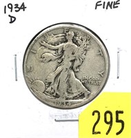 1934-D Walking Liberty half dollar