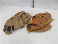 Left and right handed ball gloves