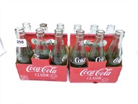 2 Six Packs Coca Cola Classic Bottles