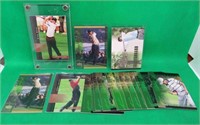 18x Golf Cards 17x TIGER WOODS & 1x Mike Weir