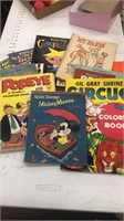 Paper lot - Popeye Mickey Mouse Circus Coloring