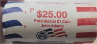 $25 Roll of John Adams $1 Coins