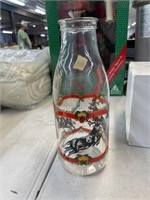 Christmas glass jar