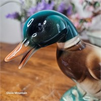 Ceramic Hand Painted Mallard Duck Figurine