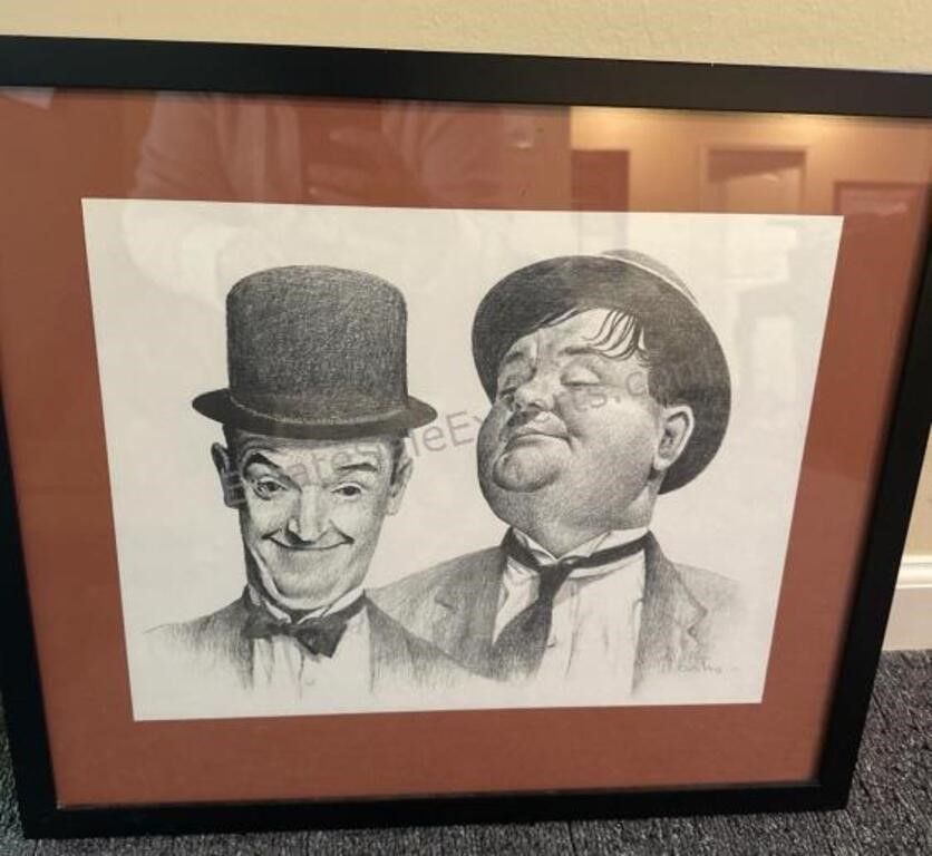 “THE FUNNY MEN” by  BILL BATES FRAMED PRINT