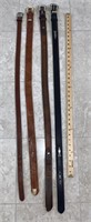 4 Mens Belts, Leather, Lizard (36)