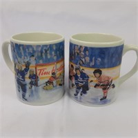 Pair of Tim Hortons 'Winning Goal' mugs