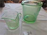 Green Depression Glass Measuring Cups
