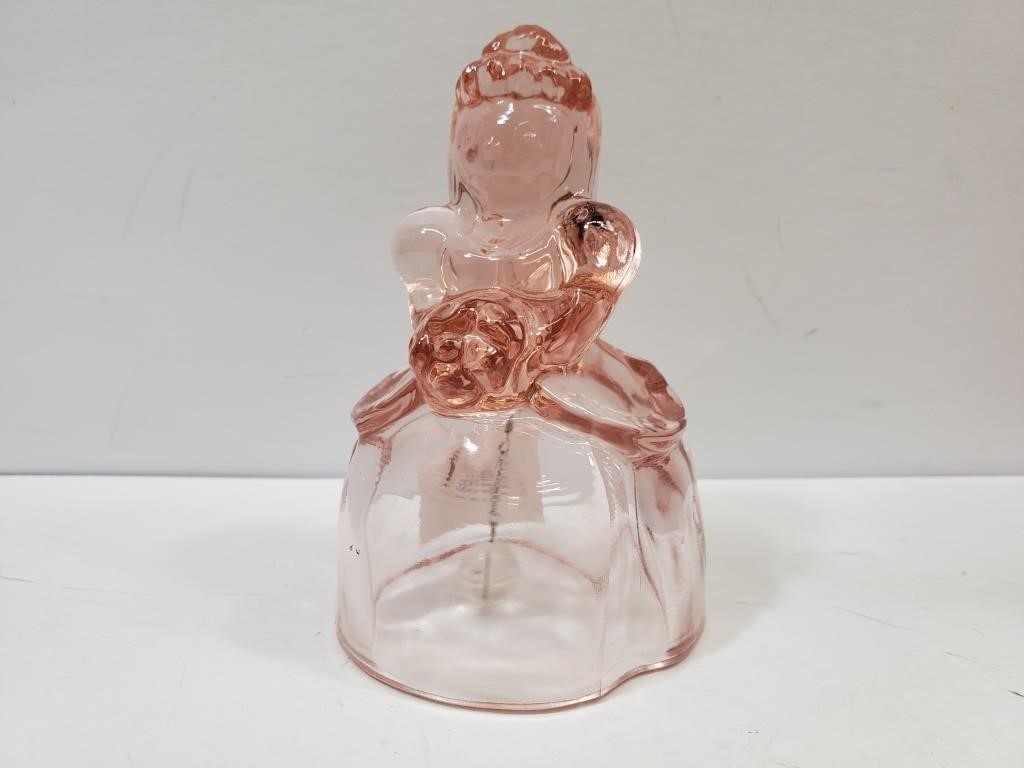 Vintage Pink Imperial Glass Bridesmaid Bell [3408]