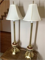 Two 33” tall matching lamps