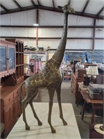 48" Tall Solid Brass Giraffe Sculpture