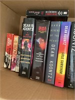 Box of mostly hardback books