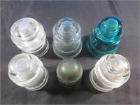 Hemingway Telephone Insulators Clear #1, Green