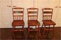 3 HITCHCOCK CHAIRS