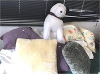 Collection Of Pillows & Nipper The Rca Stuffed Dog