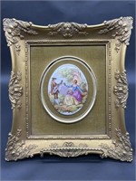 Victorian Courting Couple Print in This Gold Frame