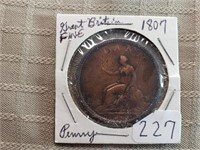 1807 Great Britian 1 Penny F